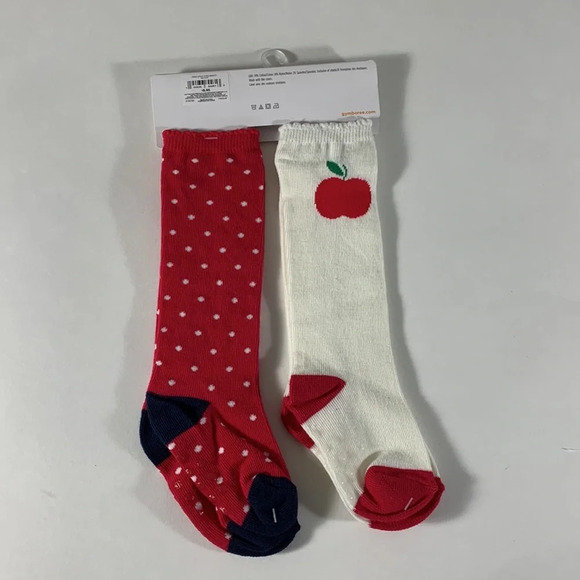 children’s place apple knee high socks and red with white dots sz 12-24 months - Picture 2 of 3